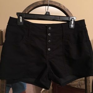 Black high waisted shorts